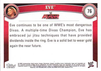 2011 Topps WWE #76 Eve Back