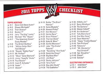 2011 Topps WWE #C2 Checklist 2 Front