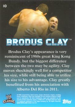 2011 Topps WWE Classic #10 Brodus Clay Back