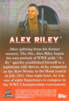 2011 Topps WWE Classic #3 Alex Riley Back