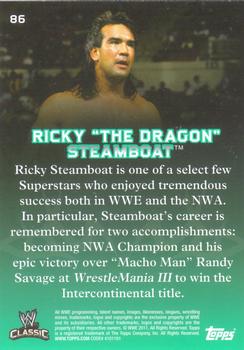 2011 Topps WWE Classic #86 Ricky The Dragon Steamboat Back