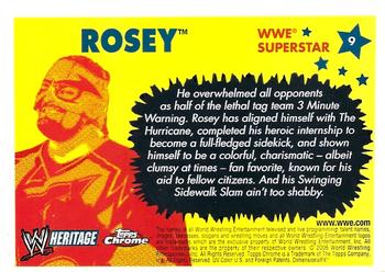 2006 Topps Heritage Chrome WWE #9 Rosey Back