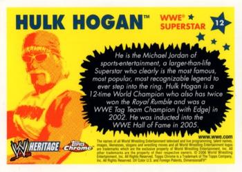 2006 Topps Heritage Chrome WWE #12 Hulk Hogan Back