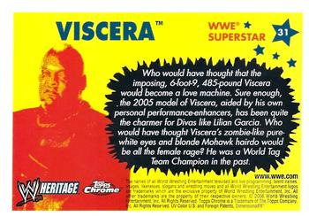 2006 Topps Heritage Chrome WWE #31 Viscera Back