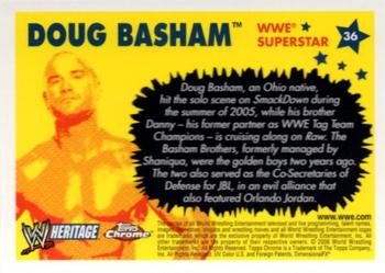 2006 Topps Heritage Chrome WWE #36 Doug Basham Back