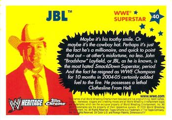 2006 Topps Heritage Chrome WWE #40 JBL Back