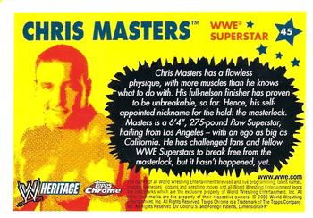 2006 Topps Heritage Chrome WWE #45 Chris Masters Back
