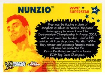 2006 Topps Heritage Chrome WWE #46 Nunzio Back