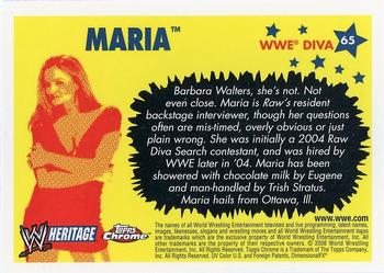 2006 Topps Heritage Chrome WWE #65 Maria Back