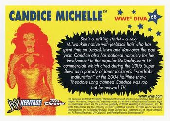 2006 Topps Heritage Chrome WWE #68 Candice Michelle Back