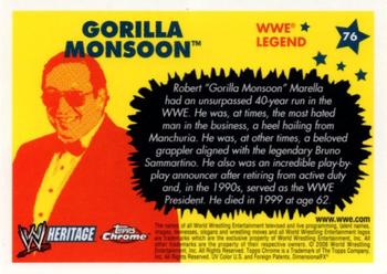 2006 Topps Heritage Chrome WWE #76 Gorilla Monsoon Back