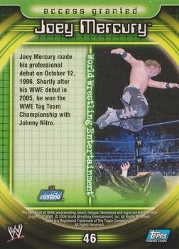 2006 Topps WWE Insider #46 Joey Mercury  Back