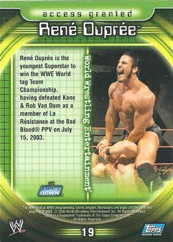 2006 Topps WWE Insider #19 Rene Dupree  Back