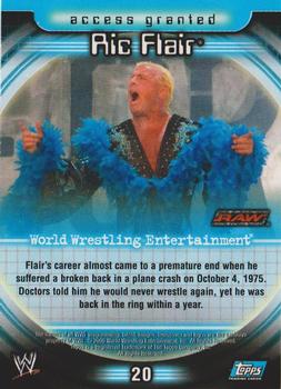 2006 Topps WWE Insider #20 Ric Flair  Back
