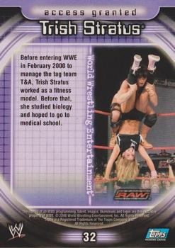 2006 Topps WWE Insider #32 Trish Stratus  Back