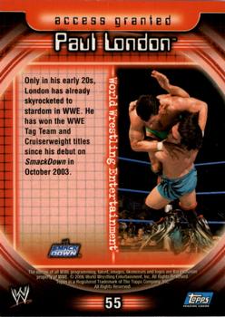 2006 Topps WWE Insider #55 Paul London  Back