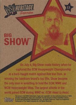 2006 Topps Heritage II WWE #13 Big Show  Back