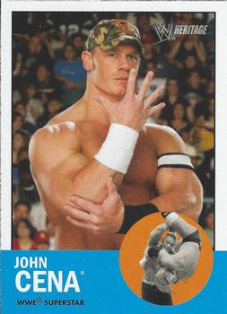 2006 Topps Heritage II WWE #1 John Cena  Front