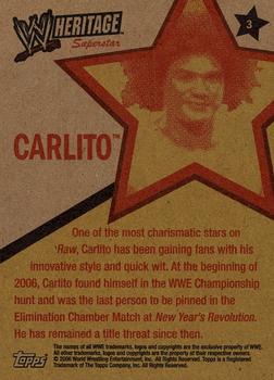 2006 Topps Heritage II WWE #3 Carlito  Back