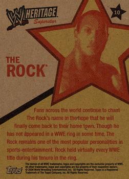 2006 Topps Heritage II WWE #10 The Rock  Back