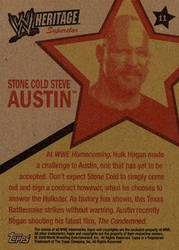2006 Topps Heritage II WWE #11 Stone Cold Steve Austin  Back