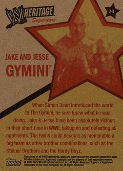 2006 Topps Heritage II WWE #20 Jake and Jesse Gymini  Back