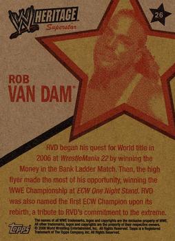 2006 Topps Heritage II WWE #26 Rob Van Dam  Back