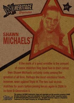 2006 Topps Heritage II WWE #27 Shawn Michaels  Back