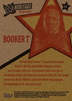 2006 Topps Heritage II WWE #33 Booker T  Back