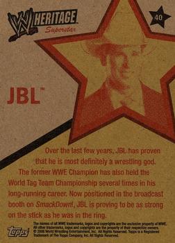 2006 Topps Heritage II WWE #40 JBL  Back