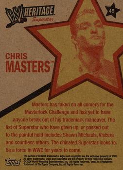 2006 Topps Heritage II WWE #45 Chris Masters  Back