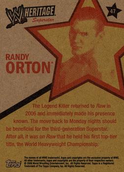 2006 Topps Heritage II WWE #47 Randy Orton  Back