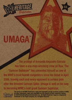 2006 Topps Heritage II WWE #55 Umaga  Back