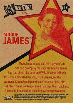 2006 Topps Heritage II WWE #58 Mickie James  Back