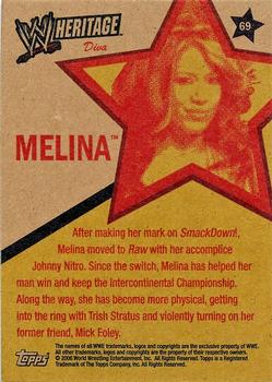2006 Topps Heritage II WWE #69 Melina  Back