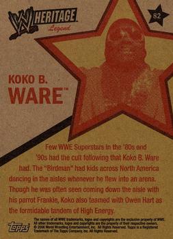 2006 Topps Heritage II WWE #82 Koko B. Ware  Back