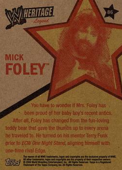 2006 Topps Heritage II WWE #86 Mick Foley  Back