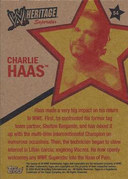 2006 Topps Heritage II WWE #54 Charlie Haas  Back