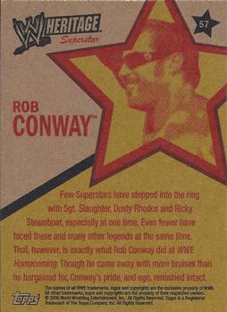 2006 Topps Heritage II WWE #57 Rob Conway  Back