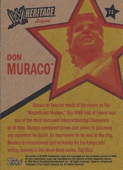 2006 Topps Heritage II WWE #71 Don Muraco  Back