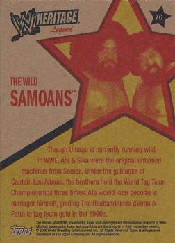 2006 Topps Heritage II WWE #76 The Wild Samoans  Back