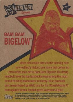 2006 Topps Heritage II WWE #77 Bam Bam Bigelow  Back