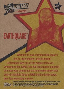 2006 Topps Heritage II WWE #80 Earthquake  Back