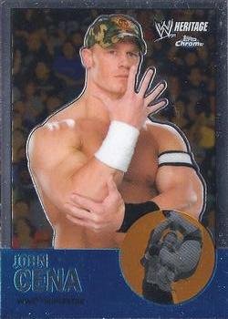 2007 Topps Chrome Heritage II WWE #1 John Cena Front