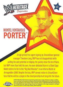 2007 Topps Chrome Heritage II WWE #13 Montel Vontavius Porter Back