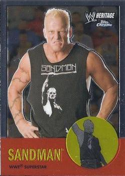 2007 Topps Chrome Heritage II WWE #19 Sandman Front