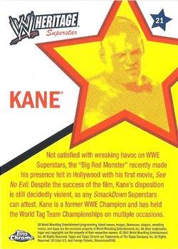 2007 Topps Chrome Heritage II WWE #21 Kane Back