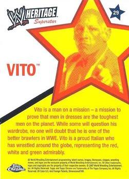 2007 Topps Chrome Heritage II WWE #29 Vito Back