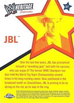 2007 Topps Chrome Heritage II WWE #37 JBL Back
