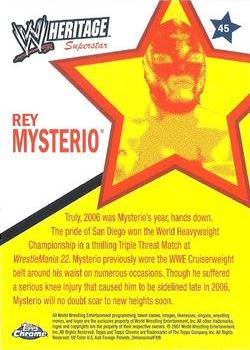 2007 Topps Chrome Heritage II WWE #45 Rey Mysterio Back